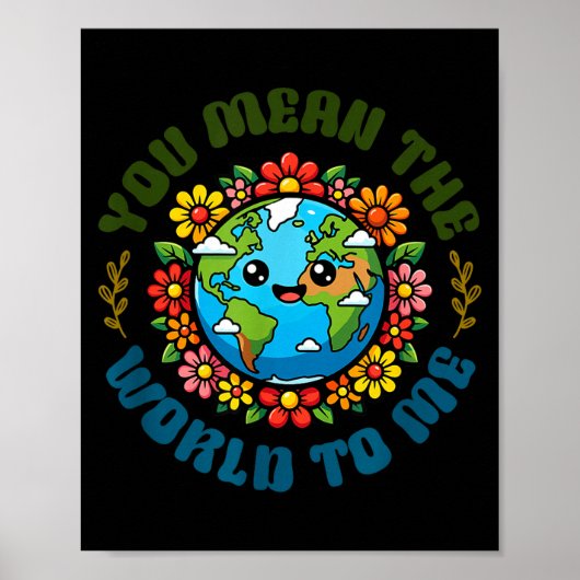 Dag van de aarde klimaatverandering bewustzijn mil poster (Voorkant)