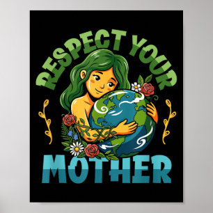 Dag van de aarde klimaatverandering bewustzijn mil poster