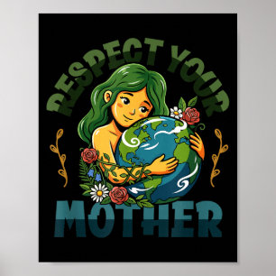 Dag van de aarde klimaatverandering bewustzijn mil poster