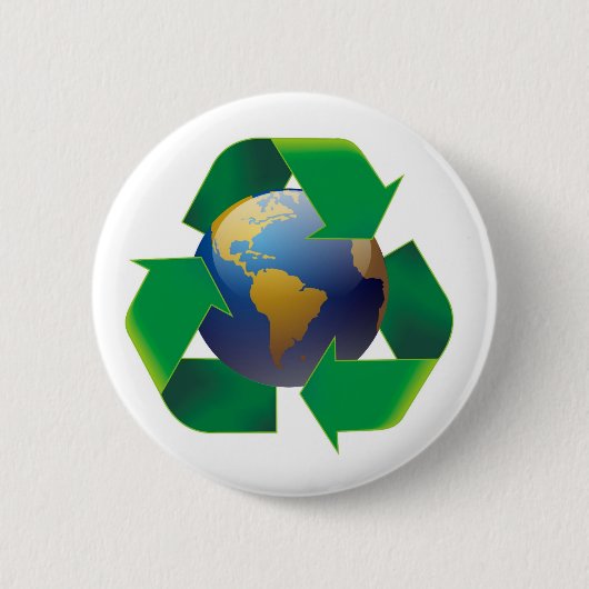 Dag van de Aarde! -Knoop Ronde Button 5,7 Cm (Voorkant)