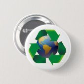Dag van de Aarde! -Knoop Ronde Button 5,7 Cm (Voorkant /achterkant)