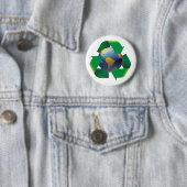 Dag van de Aarde! -Knoop Ronde Button 5,7 Cm (In situ)
