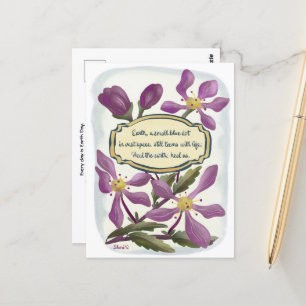 Dag van de Aarde: Krabappelbloesems in Gouache Briefkaart