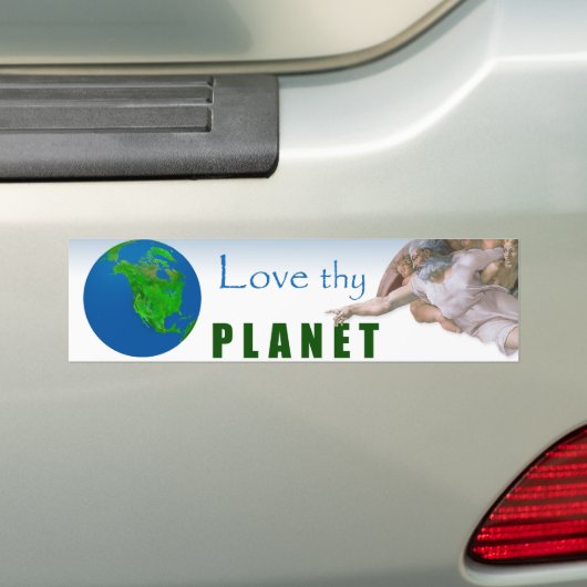 Dag van de Aarde - Liefde Thy Planet Bumpersticker (Op auto)