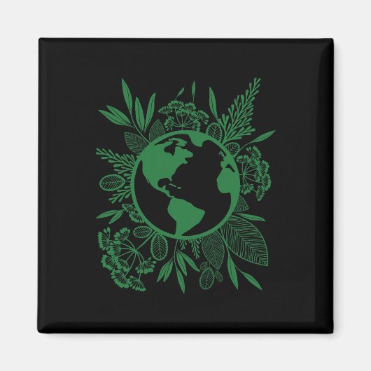 Dag van de Aarde Live Groene Vrede Magneet (Voorkant)
