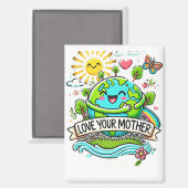 Dag van de Aarde Magneet (Voorkant / Achterkant)