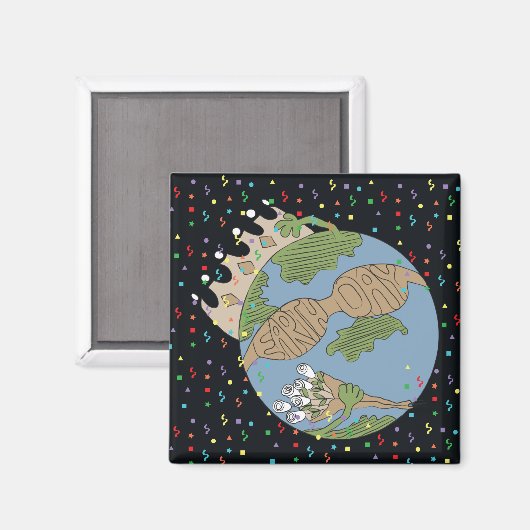 Dag van de Aarde Magneet (Voorkant / Achterkant)