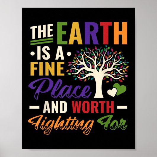 Dag van de Aarde Milieubescherming Stop Globale Oo Poster (Voorkant)