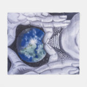 Dag van de Aarde Moeder Fleece Deken (Voorkant (Horizontaal))