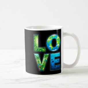 Dag van de aarde natuur liefde ecologisch vriendel koffiemok