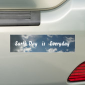Dag van de Aarde Overdag - Bumpersticker (Op auto)