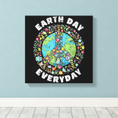 Dag van de Aarde Overdag Dag Dag van de Aarde Canvas Afdruk (Insitu (Houten vloer))
