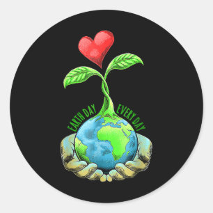 Dag van de Aarde Overdag Dag Dag van de Aarde Ronde Sticker