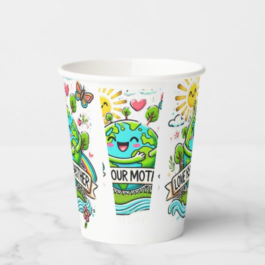 Dag van de Aarde Papieren Bekers (Links)