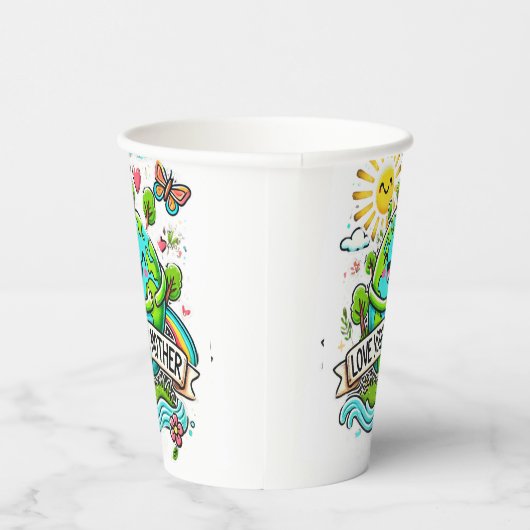 Dag van de Aarde Papieren Bekers (Rechts)