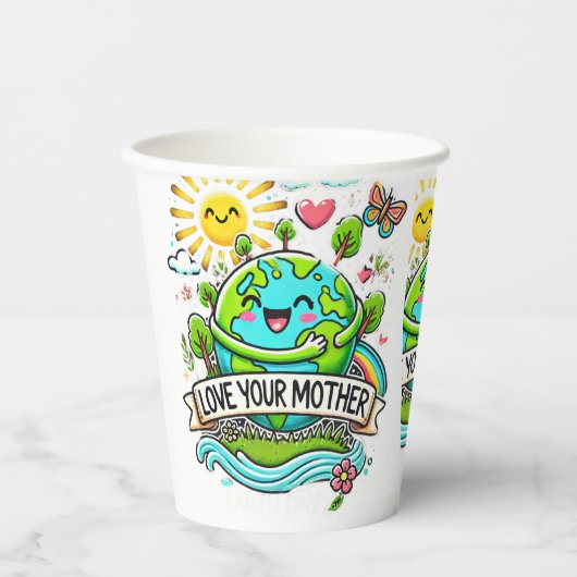 Dag van de Aarde Papieren Bekers (Voorkant)