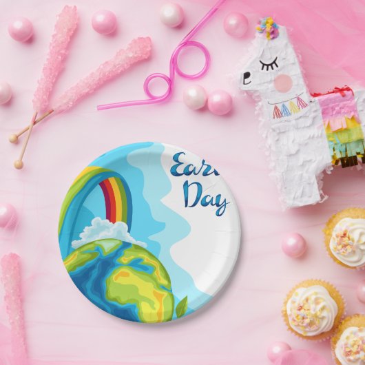 Dag van de Aarde Papieren Bordje (Feest)