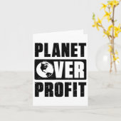 Dag van de Aarde Planeet Boven Winst Milieu Klimaa Kaart (Gele Bloem)