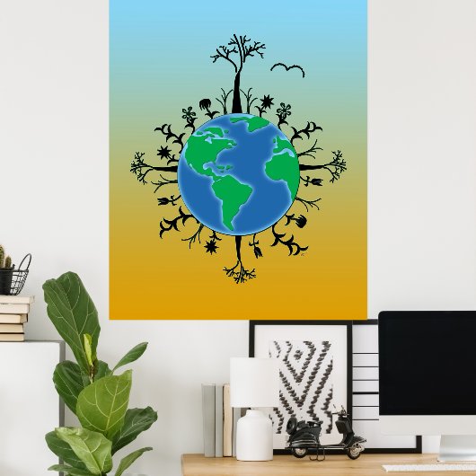 Dag van de Aarde Poster (Thuiskantoor)