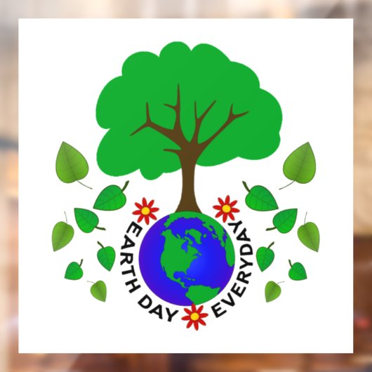 Dag van de Aarde  Raamsticker (Vel 2)