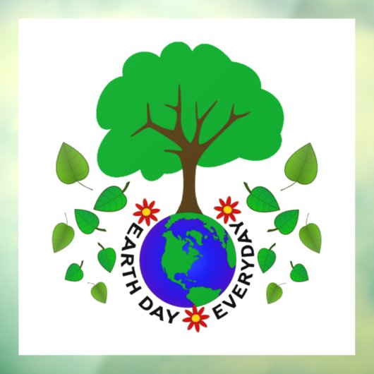 Dag van de Aarde  Raamsticker (Vel 3)