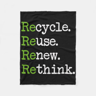 Dag van de Aarde Recyclen Hergebruik Herstel Herde Fleece Deken