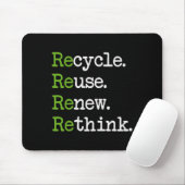Dag van de Aarde Recyclen Hergebruik Herstel Herde Muismat (Met muis)