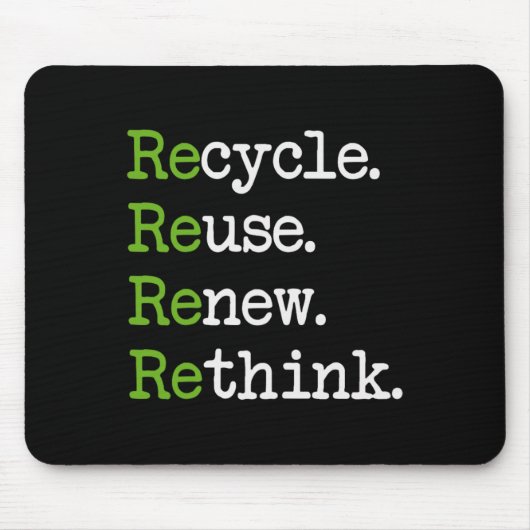 Dag van de Aarde Recyclen Hergebruik Herstel Herde Muismat (Voorkant)