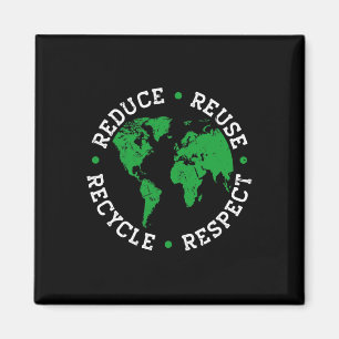 Dag van de Aarde Recyclen Verminder hergebruik Res Magneet