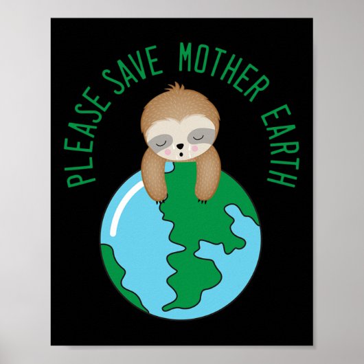 Dag van de Aarde, red alstublieft Moeder Aarde hui Poster (Voorkant)