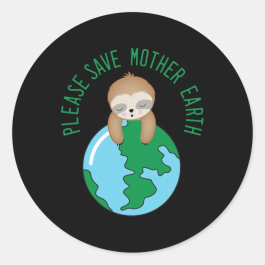 Dag van de Aarde, red alstublieft Moeder Aarde hui Ronde Sticker (Voorkant)