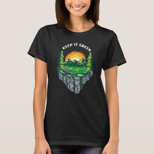 Dag van de Aarde Red onze planeet Houd het groen T-shirt (Voorkant)
