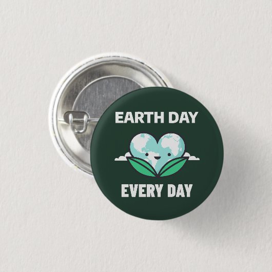 Dag van de Aarde Ronde Button 3,2 Cm (Voorkant /achterkant)