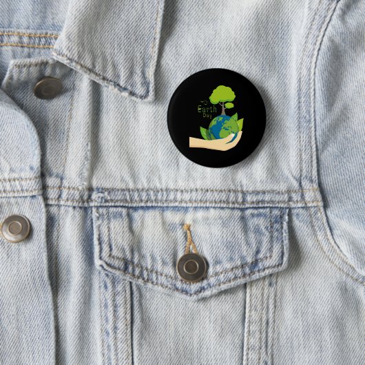 Dag van de Aarde Ronde Button 5,7 Cm (In situ)