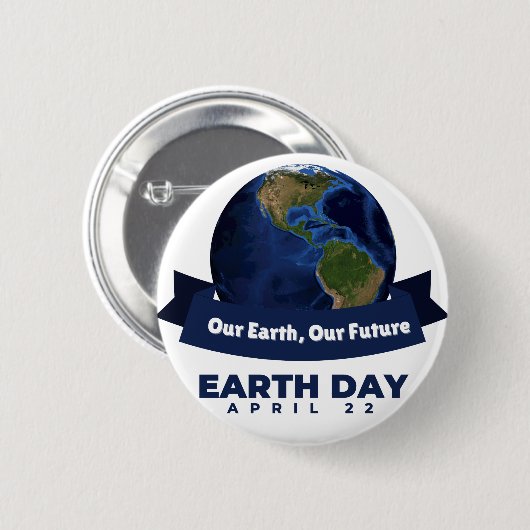 Dag van de Aarde Ronde Button 5,7 Cm (Voorkant /achterkant)