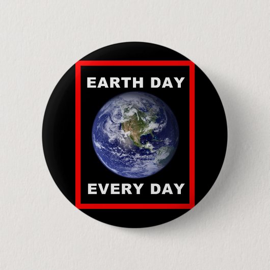 Dag van de Aarde Ronde Button 5,7 Cm (Voorkant)