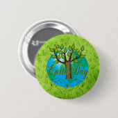 Dag van de Aarde Ronde Button 5,7 Cm (Voorkant /achterkant)