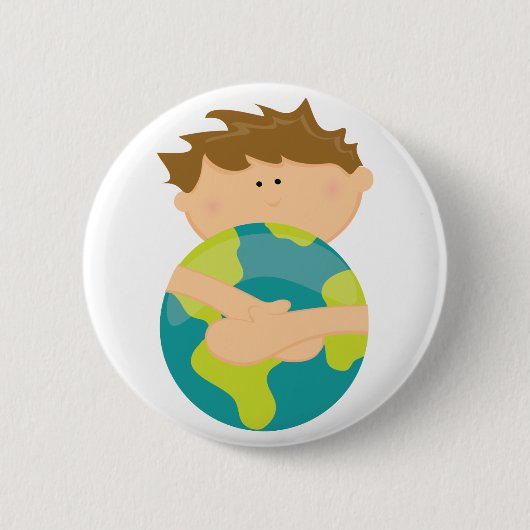 Dag van de Aarde Ronde Button 5,7 Cm (Voorkant)