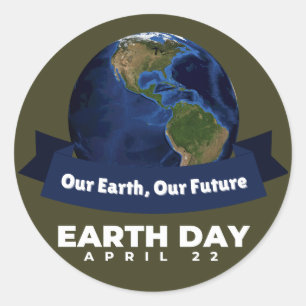Dag van de Aarde Ronde Sticker