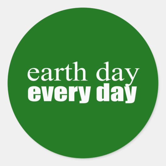 Dag van de Aarde Ronde Sticker (Voorkant)