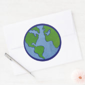 Dag van de Aarde Ronde Sticker (Envelop)