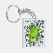 Dag van de Aarde Sleutelhanger (Voorkant Links)