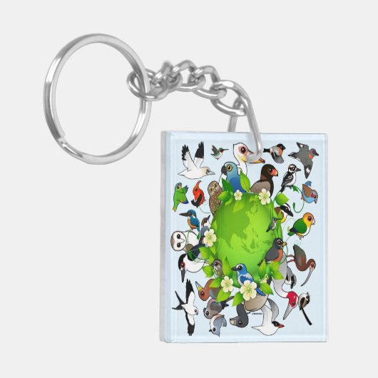 Dag van de Aarde Sleutelhanger (Voorkant Links)