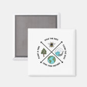 Dag van de Aarde sparen het bijenPlant meer bomen Magneet (Voorkant / Achterkant)