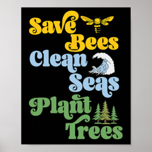 Dag van de Aarde sparen het bijenPlant meer bomen  Poster