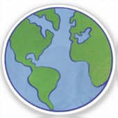 Dag van de Aarde Sticker (Voorkant)