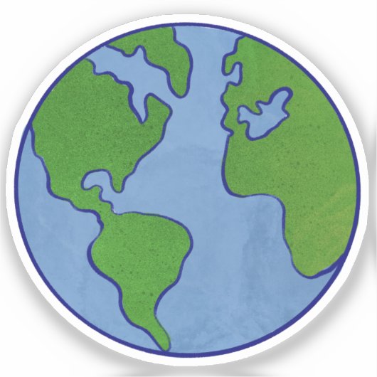 Dag van de Aarde Sticker (Voorkant)