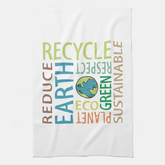 Dag van de Aarde Theedoek (Verticaal)