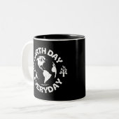 Dag van de Aarde Tweekleurige Koffiemok (Voorkant links)