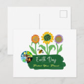 Dag van de Aarde Uitnodiging Briefkaart (Voorkant / Achterkant)